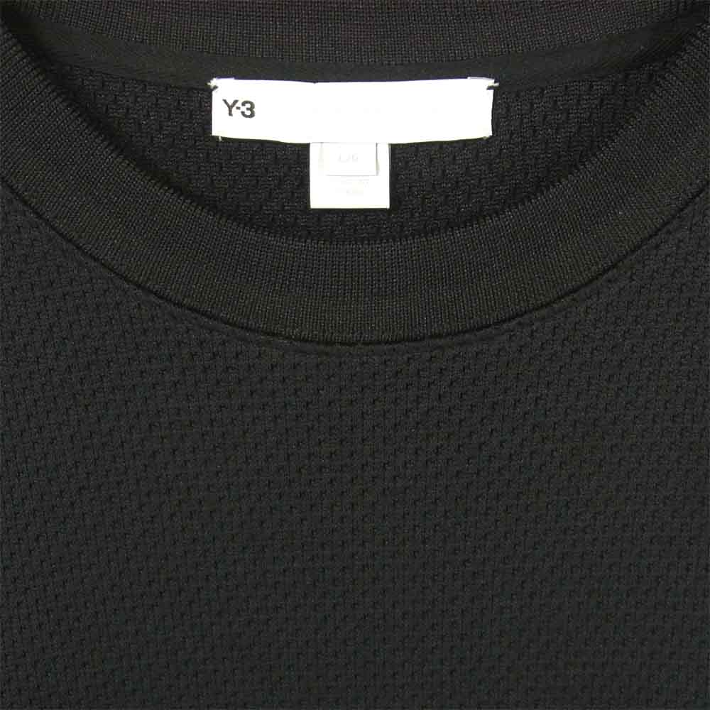 Yohji Yamamoto ヨウジヤマモト GK4355 Y-3 ワイスリー U CH2 GFX MESH CREW SWEATSHIRT メッシュ スウェット ブラック系 L【中古】