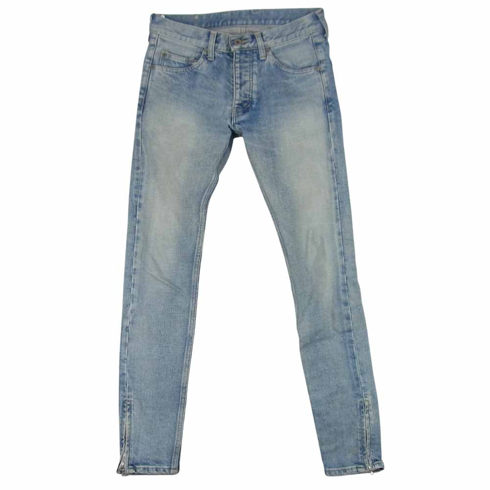 ISAMUKATAYAMA BACKLASH イサムカタヤマバックラッシュ 1483-11 13oz ストレッチ デニム ホース レザー スーパー スキニー パンツ インディゴブルー系 S【中古】