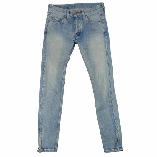 ISAMUKATAYAMA BACKLASH イサムカタヤマバックラッシュ 1483-11 13oz ストレッチ デニム ホース レザー スーパー スキニー パンツ インディゴブルー系 S【中古】