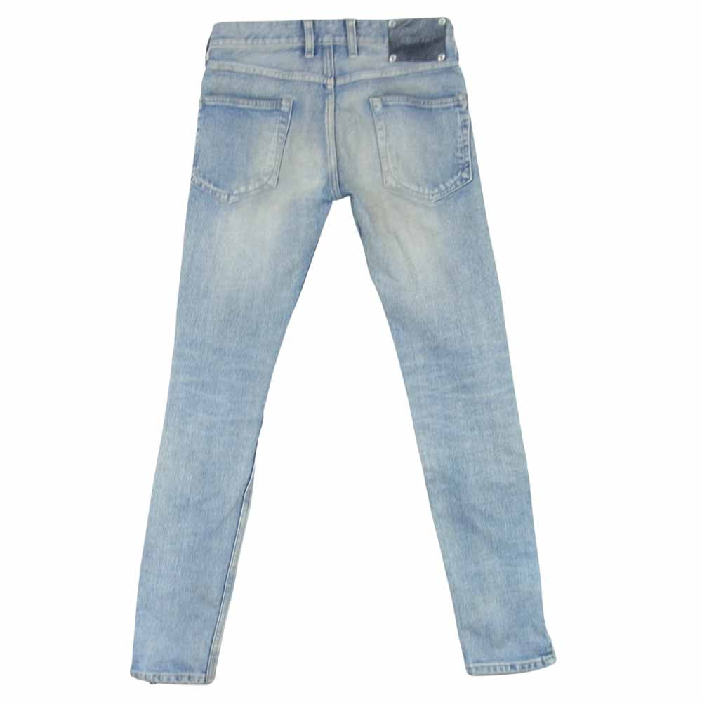 ISAMUKATAYAMA BACKLASH イサムカタヤマバックラッシュ 1483-11 13oz ストレッチ デニム ホース レザー スーパー スキニー パンツ インディゴブルー系 S【中古】