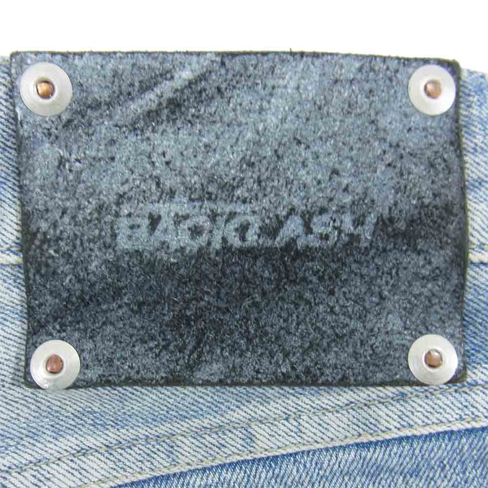 ISAMUKATAYAMA BACKLASH イサムカタヤマバックラッシュ 1483-11 13oz ストレッチ デニム ホース レザー スーパー スキニー パンツ インディゴブルー系 S【中古】