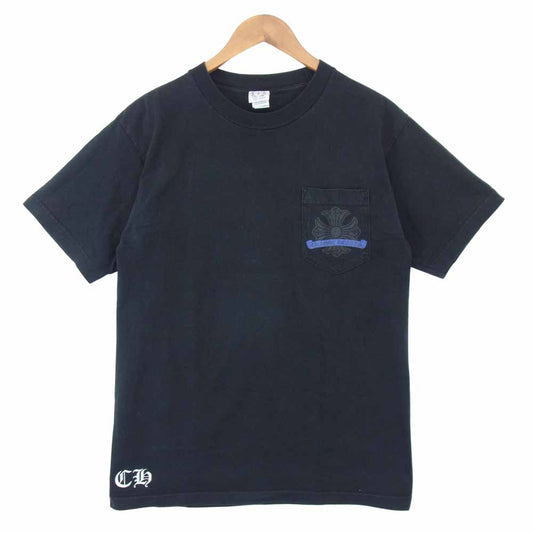 CHROME HEARTS クロムハーツ（原本無） USA製 CHプラス ホースシュー プリント ポケット Ｔシャツ ブラック系 M【中古】