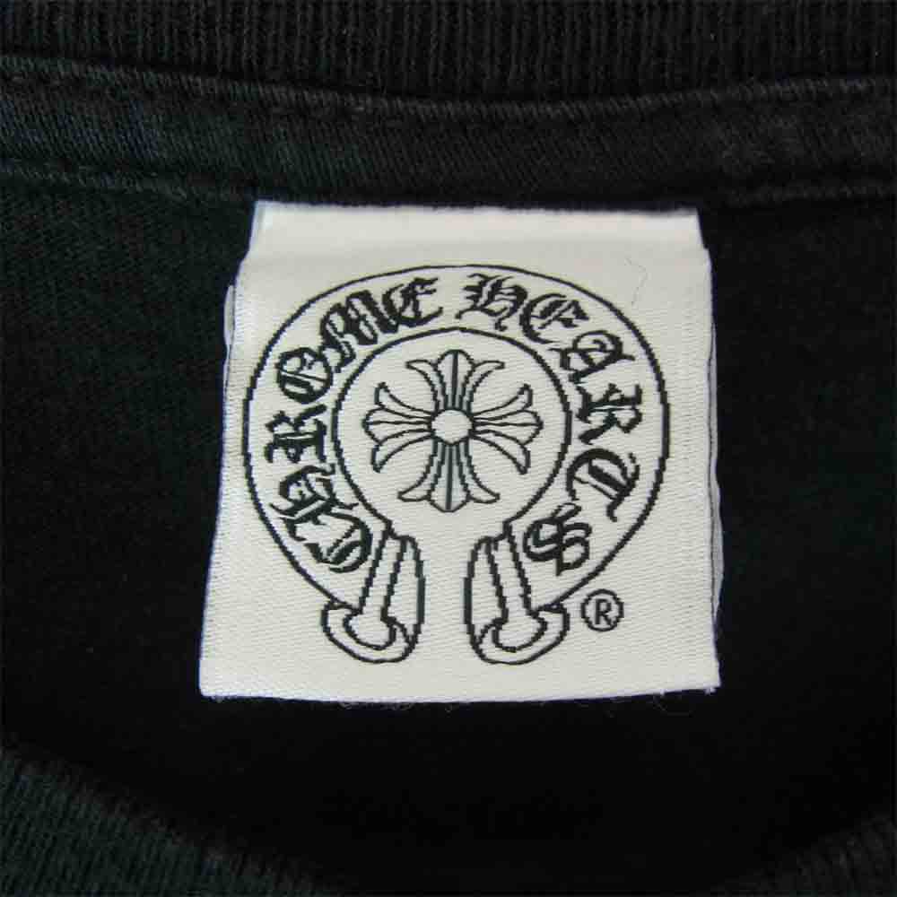 CHROME HEARTS クロムハーツ（原本無） USA製 CHプラス ホースシュー プリント ポケット Ｔシャツ ブラック系 M【中古】