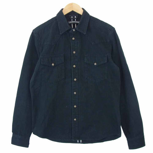 CHROME HEARTS クロムハーツ（原本有） 国内正規品 USA製 DENIM WESTERN デニム ウエスタン シャツ ブラック系 M【中古】