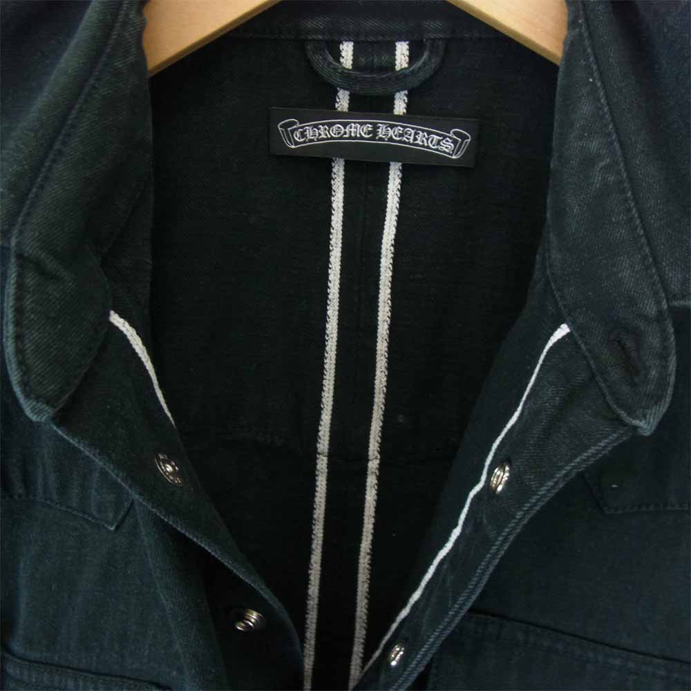 CHROME HEARTS クロムハーツ（原本有） 国内正規品 USA製 DENIM WESTERN デニム ウエスタン シャツ ブラック系 M【中古】