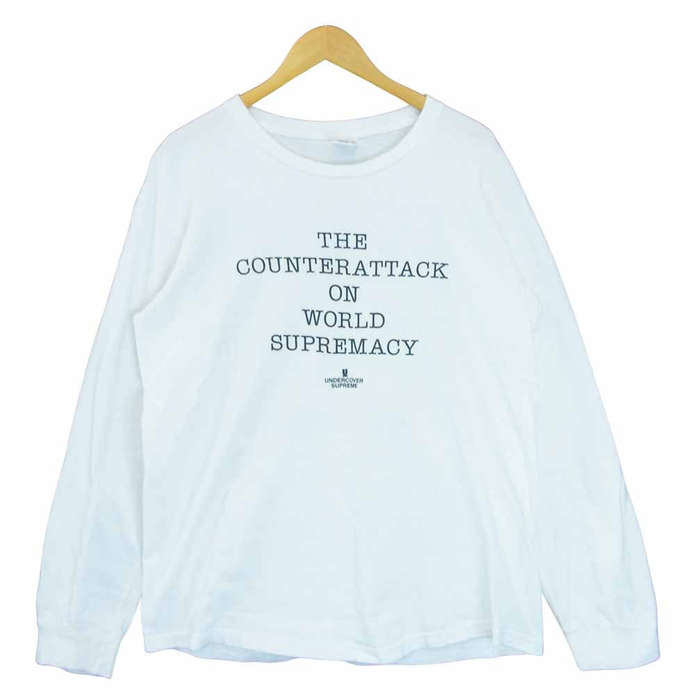 Supreme シュプリーム アンダーカバー 18SS × UNDERCOVER アンダーカバー Public Enemy Counterattack L/S Tee パブリック エネミー 長袖 Tシャツ ホワイト系 M【中古】
