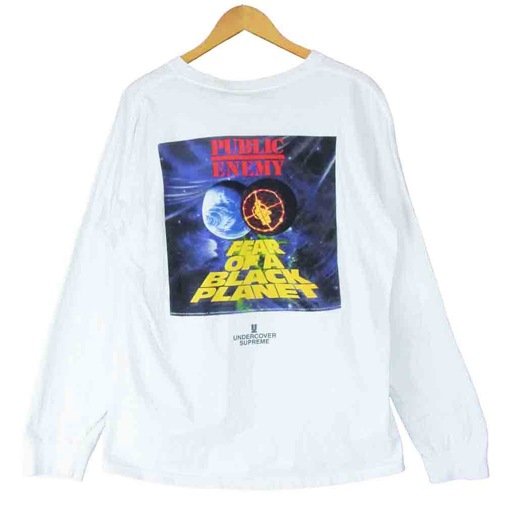 Supreme シュプリーム アンダーカバー 18SS × UNDERCOVER アンダーカバー Public Enemy Counterattack L/S Tee パブリック エネミー 長袖 Tシャツ ホワイト系 M【中古】