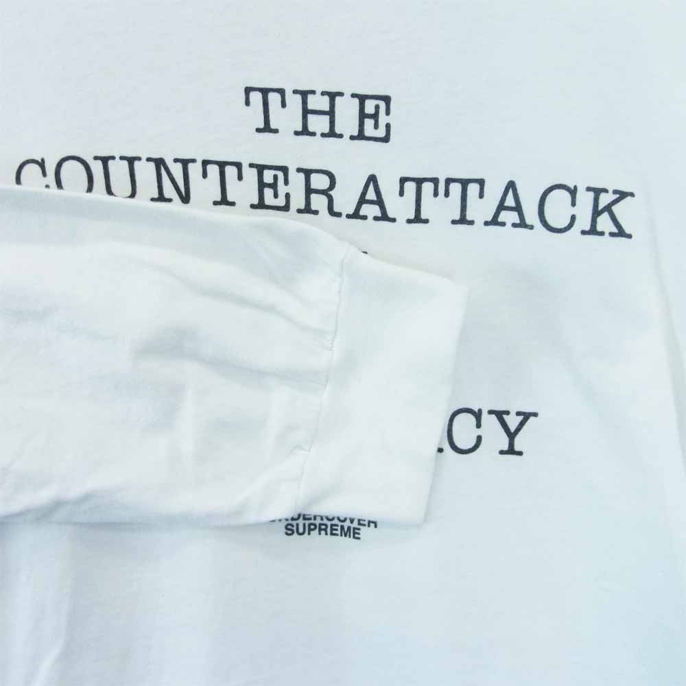 Supreme シュプリーム アンダーカバー 18SS × UNDERCOVER アンダーカバー Public Enemy Counterattack L/S Tee パブリック エネミー 長袖 Tシャツ ホワイト系 M【中古】