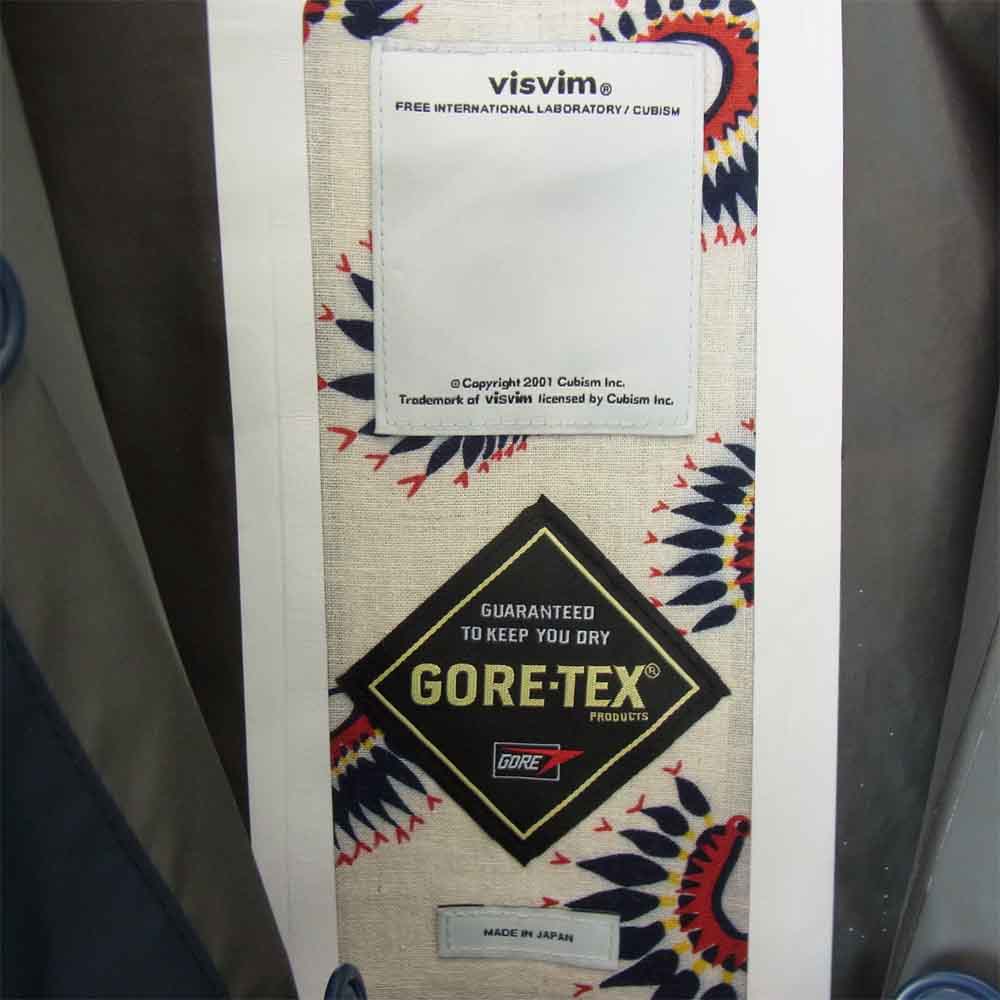 VISVIM ビズビム 15AW 0115205013005 PFD JKT 2.5L GORE-TEX ゴアテックス ナイロン フィールド ジャケット ネイビー系 1【極上美品】【中古】