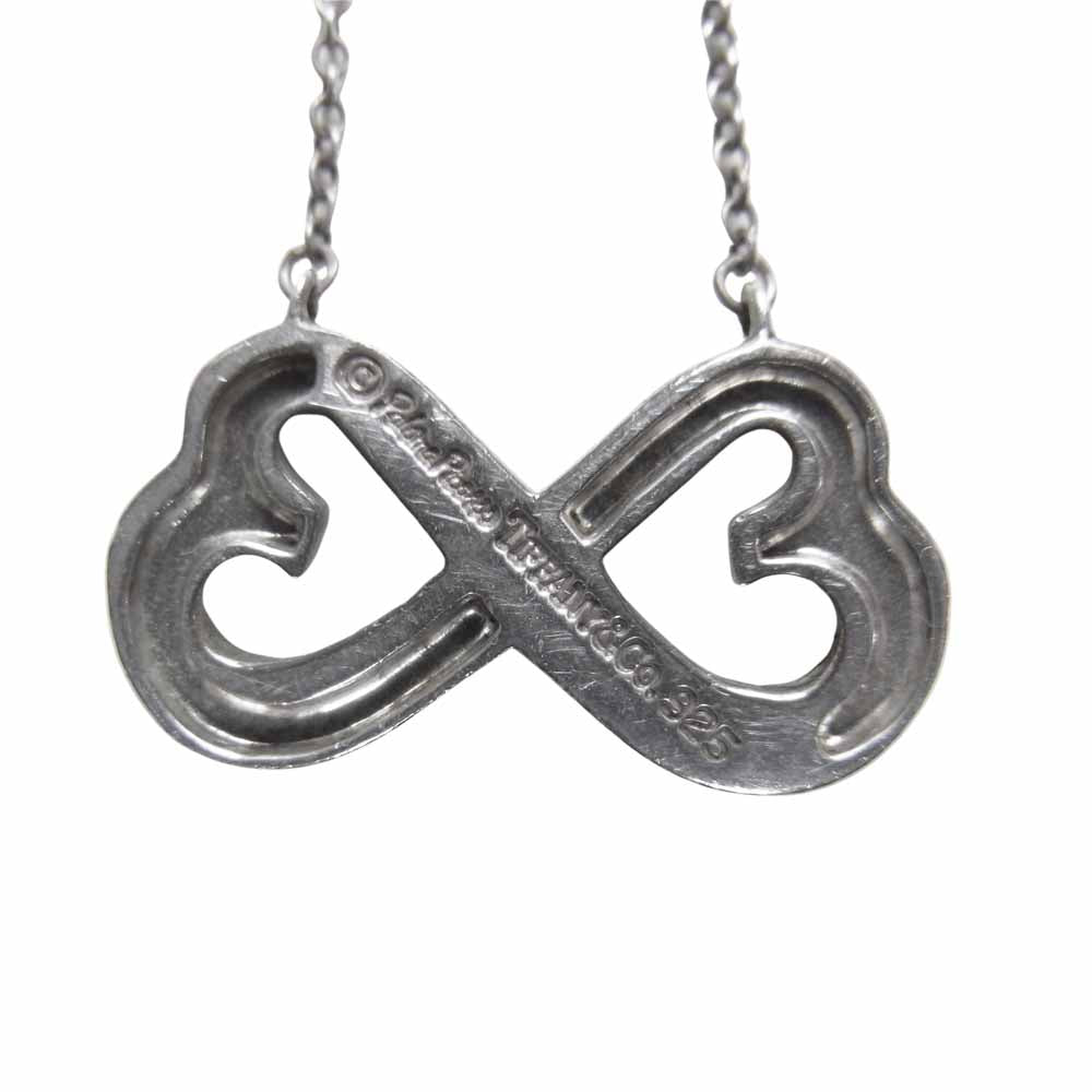 TIFFANY&Co. ティファニー ダブル ラビング ハート ネックレス  シルバー系【中古】