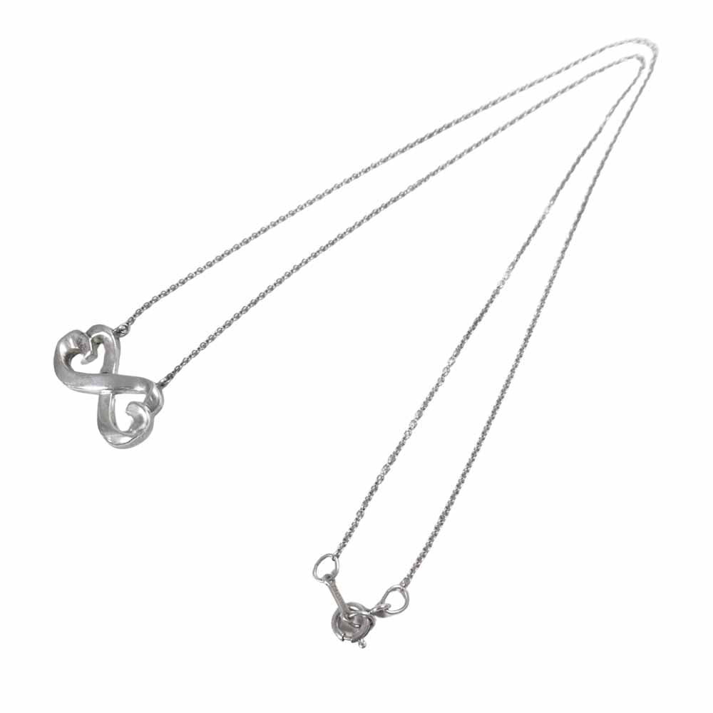 TIFFANY&Co. ティファニー ダブル ラビング ハート ネックレス  シルバー系【中古】