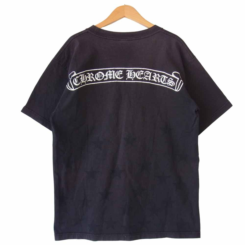 CHROME HEARTS クロムハーツ（原本無） 国内正規品 ホースシュー CHプラス バックラベルロゴプリント ポケット Tシャツ ブラック系 M【中古】