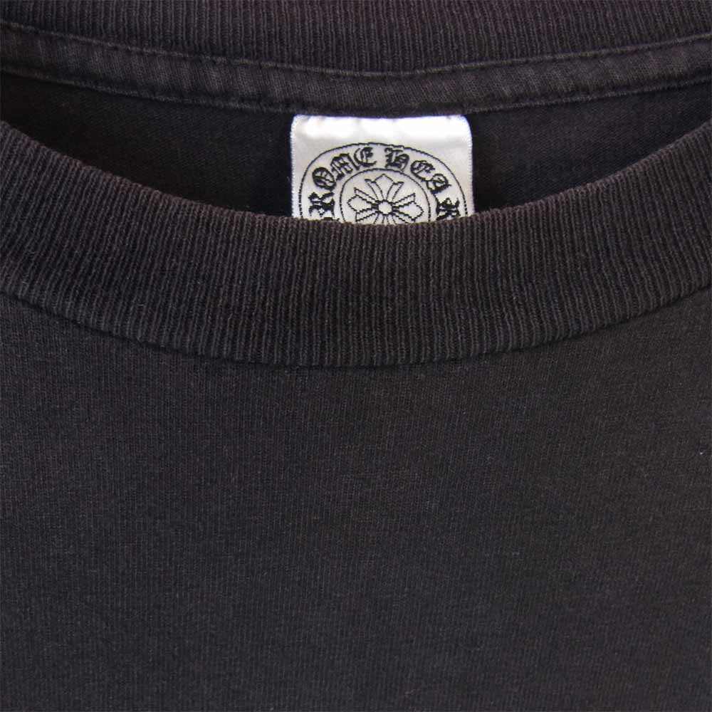 CHROME HEARTS クロムハーツ（原本無） 国内正規品 ホースシュー CHプラス バックラベルロゴプリント ポケット Tシャツ ブラック系 M【中古】