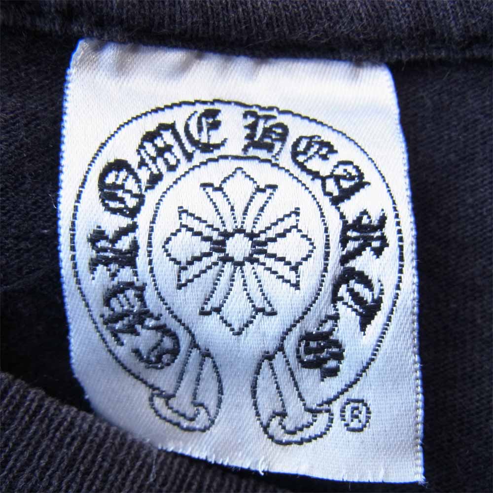 CHROME HEARTS クロムハーツ（原本無） 国内正規品 ホースシュー CHプラス バックラベルロゴプリント ポケット Tシャツ ブラック系 M【中古】