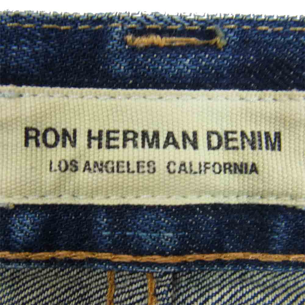 Ron Herman ロンハーマン USA製 ダメージ加工 ペイント加工 デニム ジーンズ パンツ インディゴブルー系 29【美品】【中古】