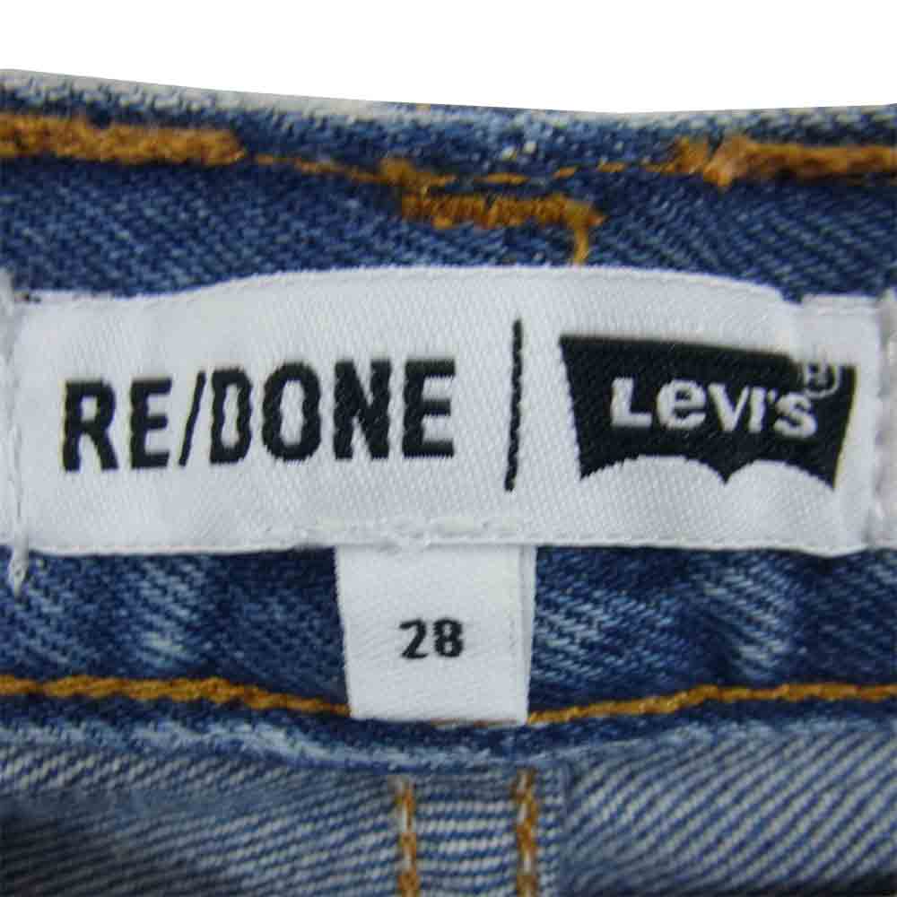 Levi's リーバイス × リダン RE/DONE クラッシュリペア加工 デニム パンツ ジーンズ インディゴブルー系 28【美品】【中古】