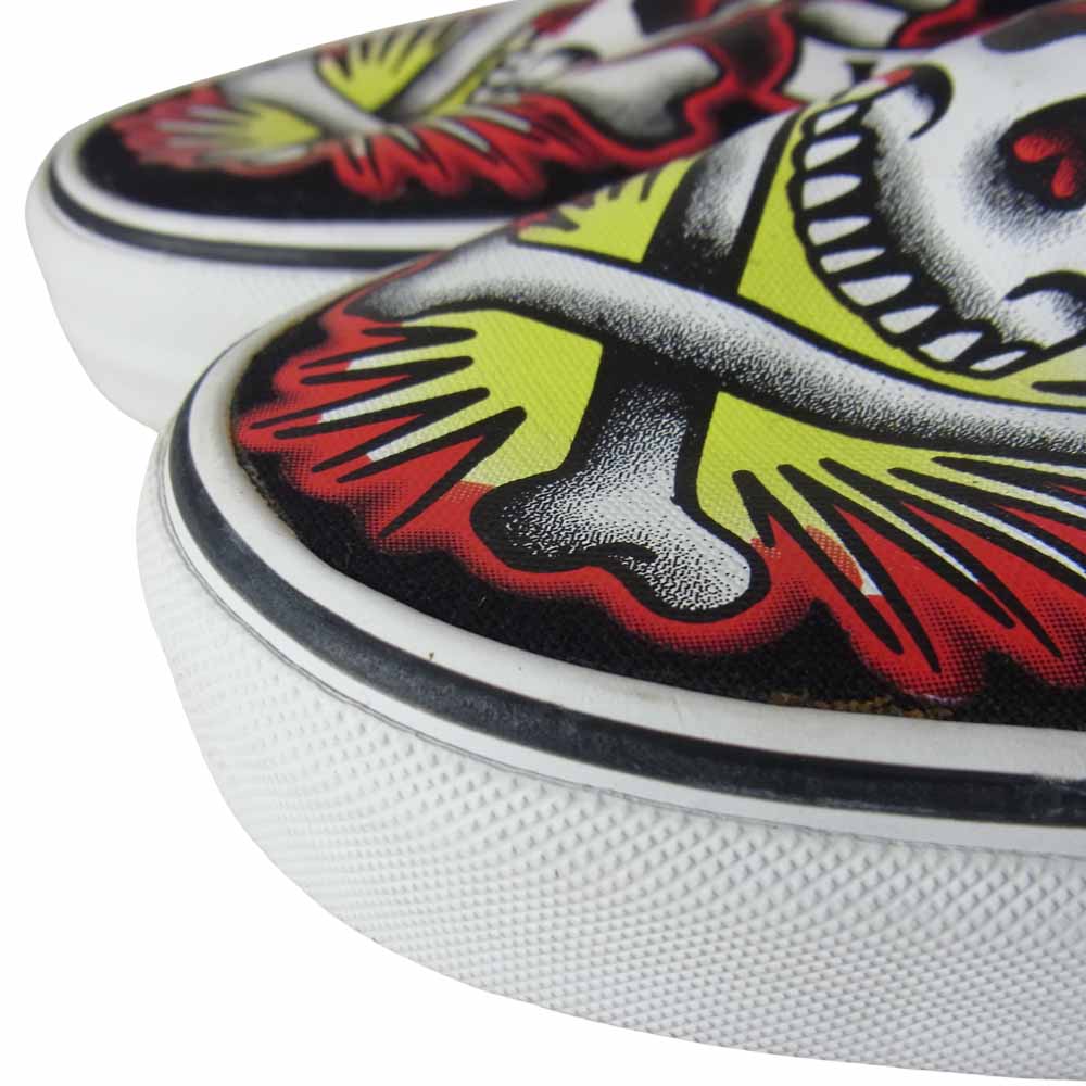 VANS バンズ × オリバーペック Oliver Peck Skull スカル スリッポン スニーカー ブラック系 27.5cm【中古】