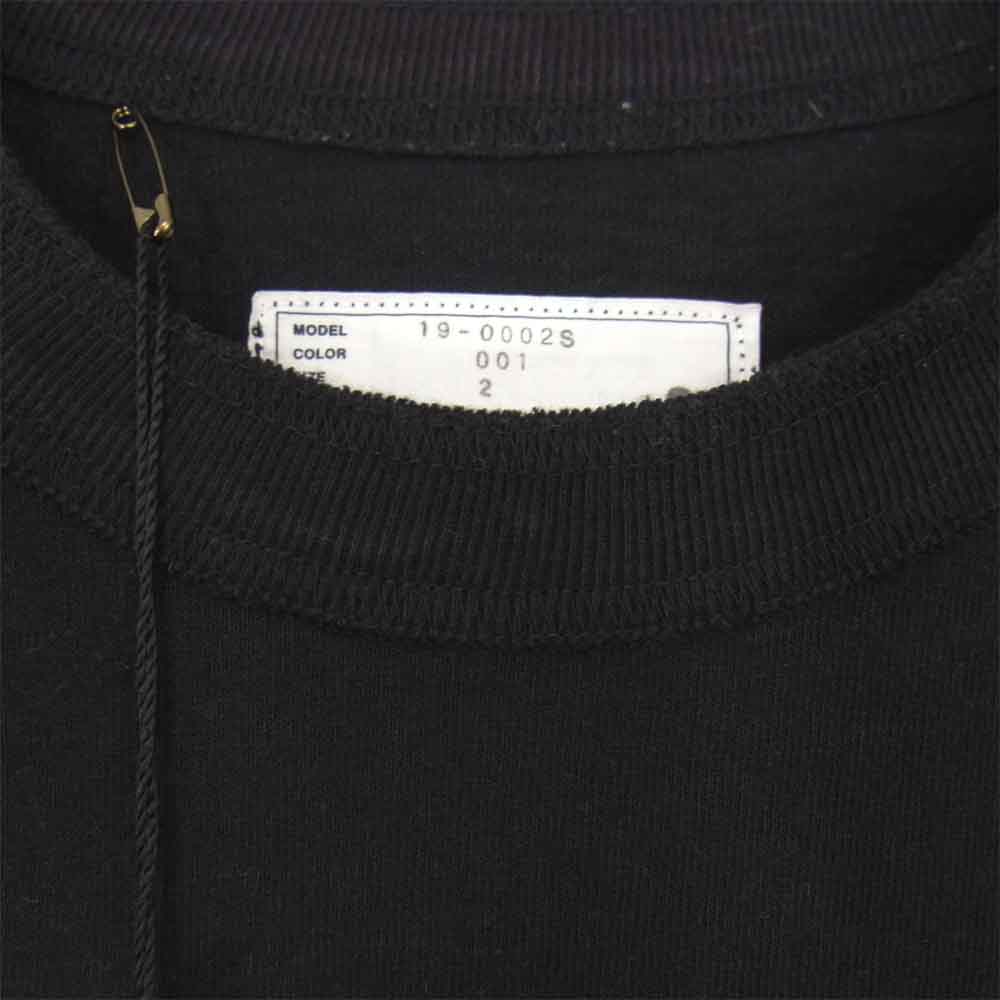 定番人気低価 sacai - sacai 19AW Melting Pot Tシャツ 黒の通販 by 唐