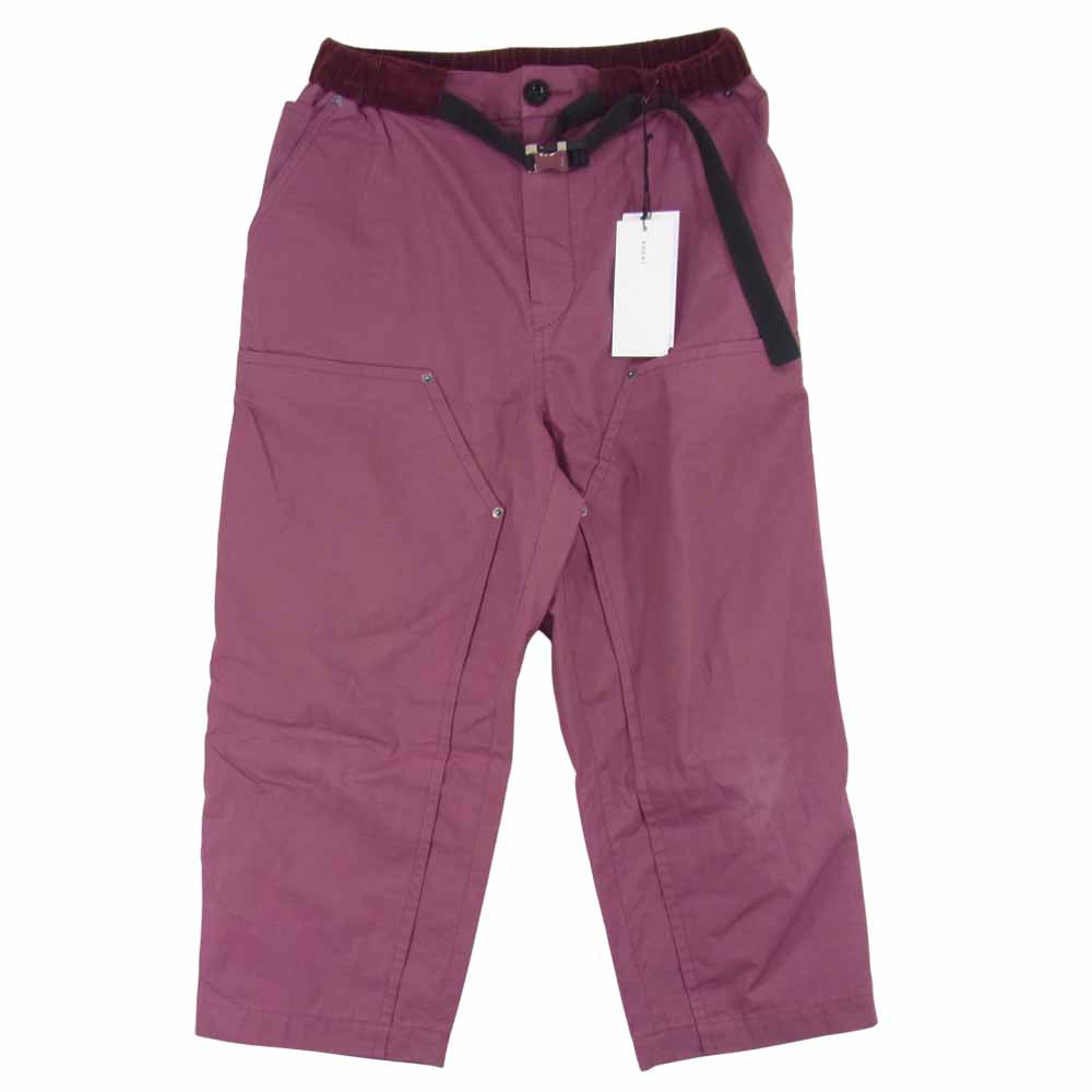 Sacai サカイ 20AW 20-02325M Cotton Oxford Pants コットン オックスフォード パンツ エンジ系 1【美品】【中古】