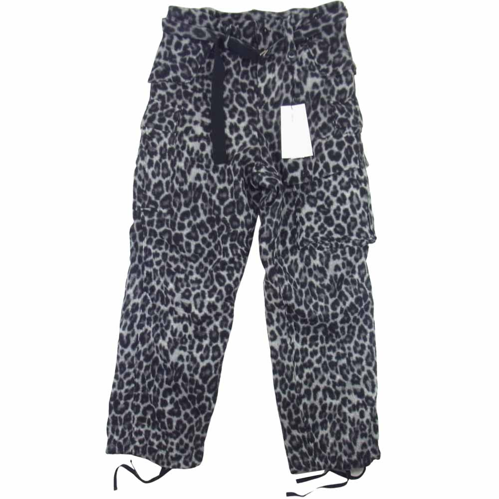 Sacai サカイ 20AW 20-02393M Leopard Shrivel Pants レオパード パンツ グレー系 1【美品】【中古】