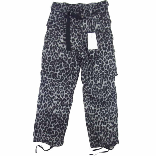Sacai サカイ 20AW 20-02393M Leopard Shrivel Pants レオパード パンツ グレー系 1【美品】【中古】