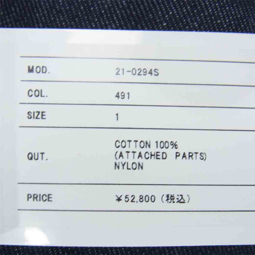 Sacai サカイ 21SS 21-0294S × アーペーセー A.P.C. PANTALON HARU ナイロン 切替 ストレート デニムパンツ ネイビー系 XS【新古品】【未使用】【中古】