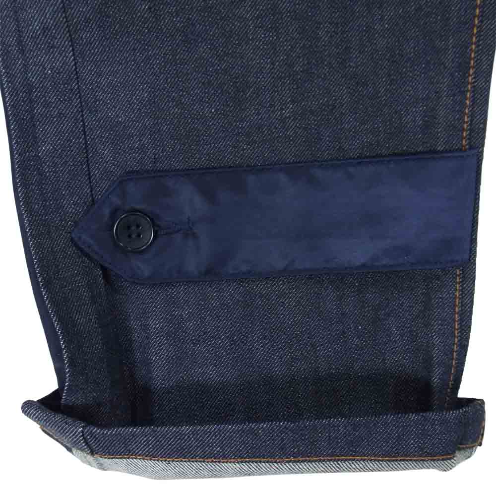 Sacai サカイ 21SS 21-0294S × アーペーセー A.P.C. PANTALON HARU ナイロン 切替 ストレート デニムパンツ ネイビー系 XS【新古品】【未使用】【中古】