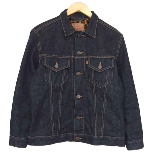 Supreme シュプリーム 12AW Leopard Denim Jacket レオパード デニムジャケット インディゴブルー系 M【中古】