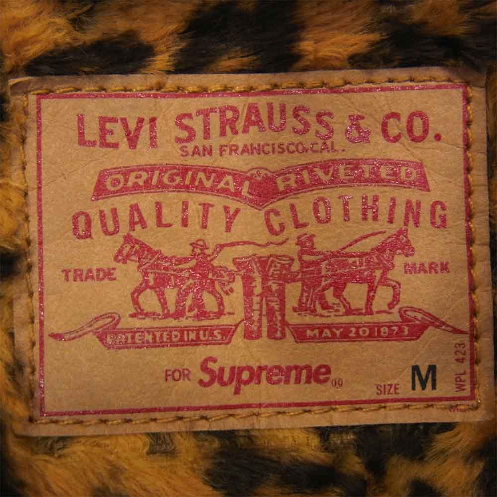 Supreme シュプリーム 12AW Leopard Denim Jacket レオパード デニムジャケット インディゴブルー系 M【中古】