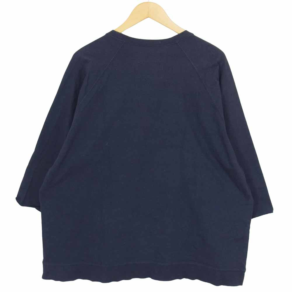 NEIGHBORHOOD ネイバーフッド 20SS 201UNNH-CSM04 BD C-CREW 3Q ラグラン スリーブ 七分袖Tシャツ ネイビー系 XL【中古】