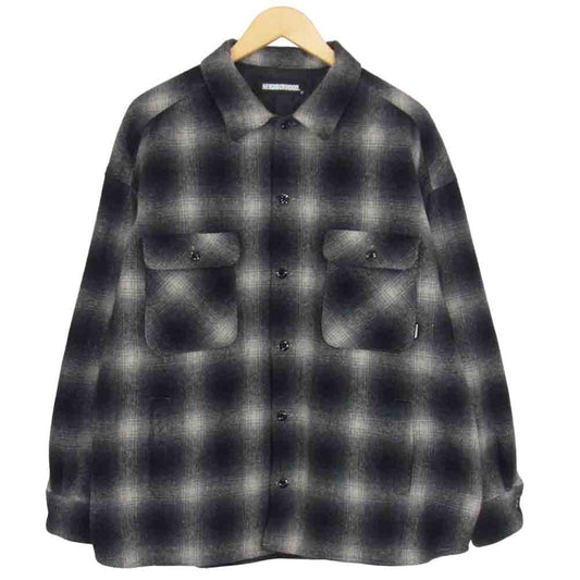 NEIGHBORHOOD ネイバーフッド 20AW 202SINH-SHM02 FADE W-SHIRT.LS フェード ロングスリーブ シャツ グレー系 L【中古】