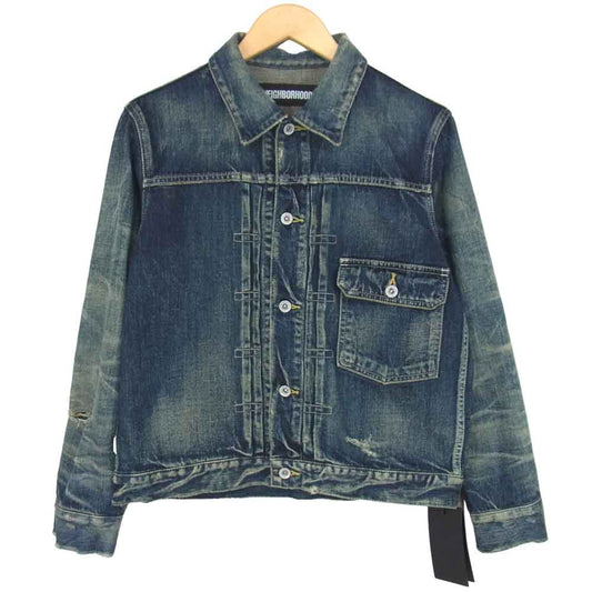 NEIGHBORHOOD ネイバーフッド 21SS 211XBNH-JKM02 SAVAGE STOCKMAN TYPE-A C-JKT サベージ加工 デニム ジャケット インディゴ インディゴブルー系 S【新古品】【未使用】【中古】
