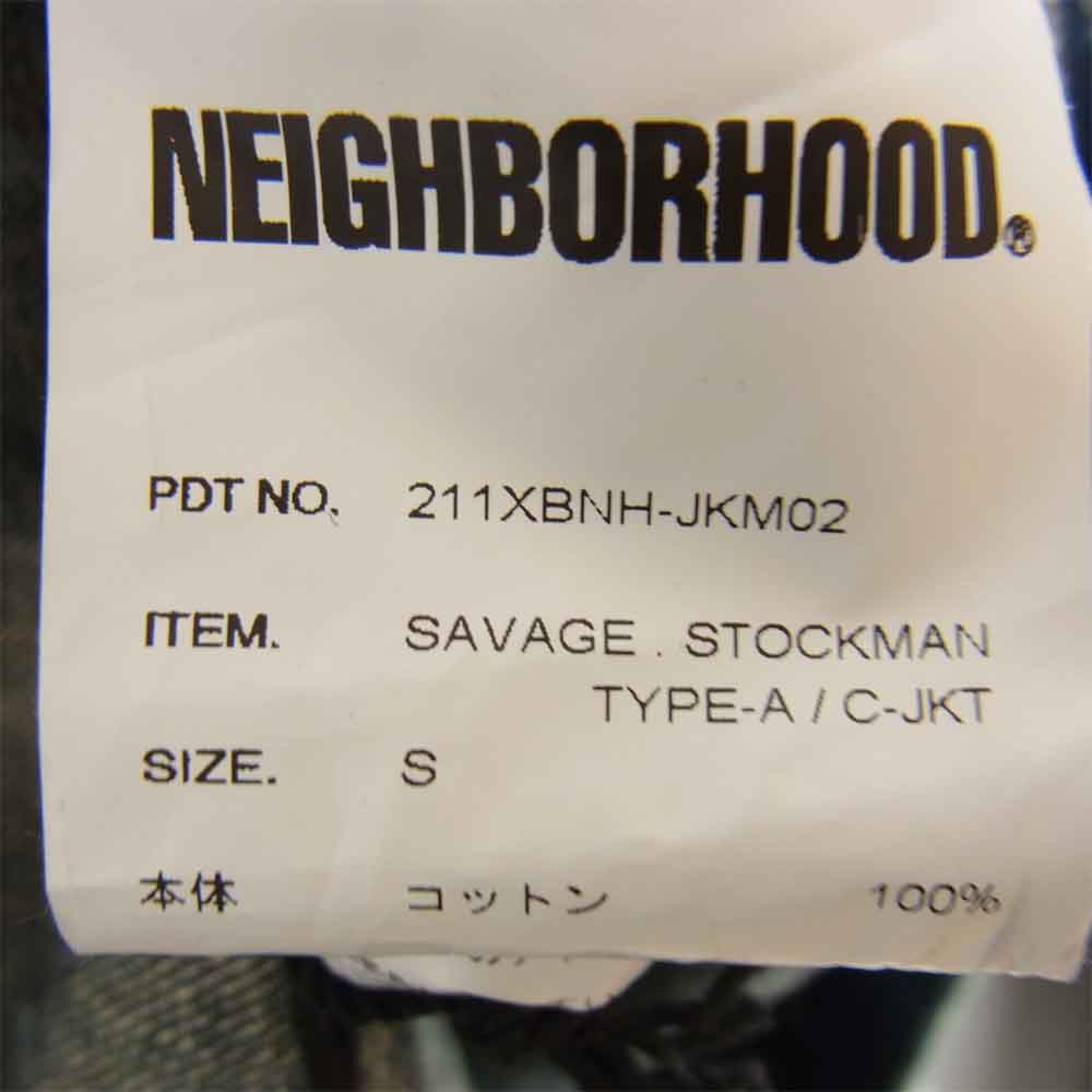 NEIGHBORHOOD ネイバーフッド 21SS 211XBNH-JKM02 SAVAGE STOCKMAN TYPE-A C-JKT サベージ加工 デニム ジャケット インディゴ インディゴブルー系 S【新古品】【未使用】【中古】