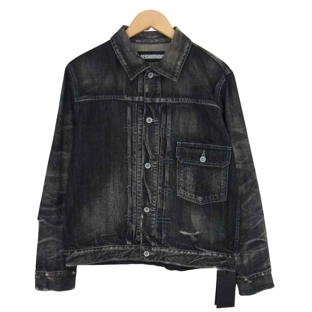 NEIGHBORHOOD ネイバーフッド 21SS 211XBNH-JKM02 SAVAGE STOCKMAN TYPE-A C-JKT サベージ加工 デニム ジャケット ブラック ブラック系 M【新古品】【未使用】【中古】