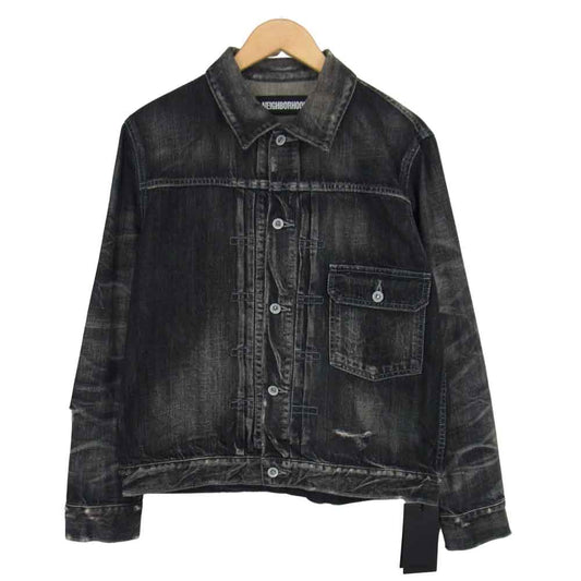 NEIGHBORHOOD ネイバーフッド 21SS 211XBNH-JKM02 SAVAGE STOCKMAN TYPE-A C-JKT サベージ加工 デニム ジャケット ブラック ブラック系 M【新古品】【未使用】【中古】