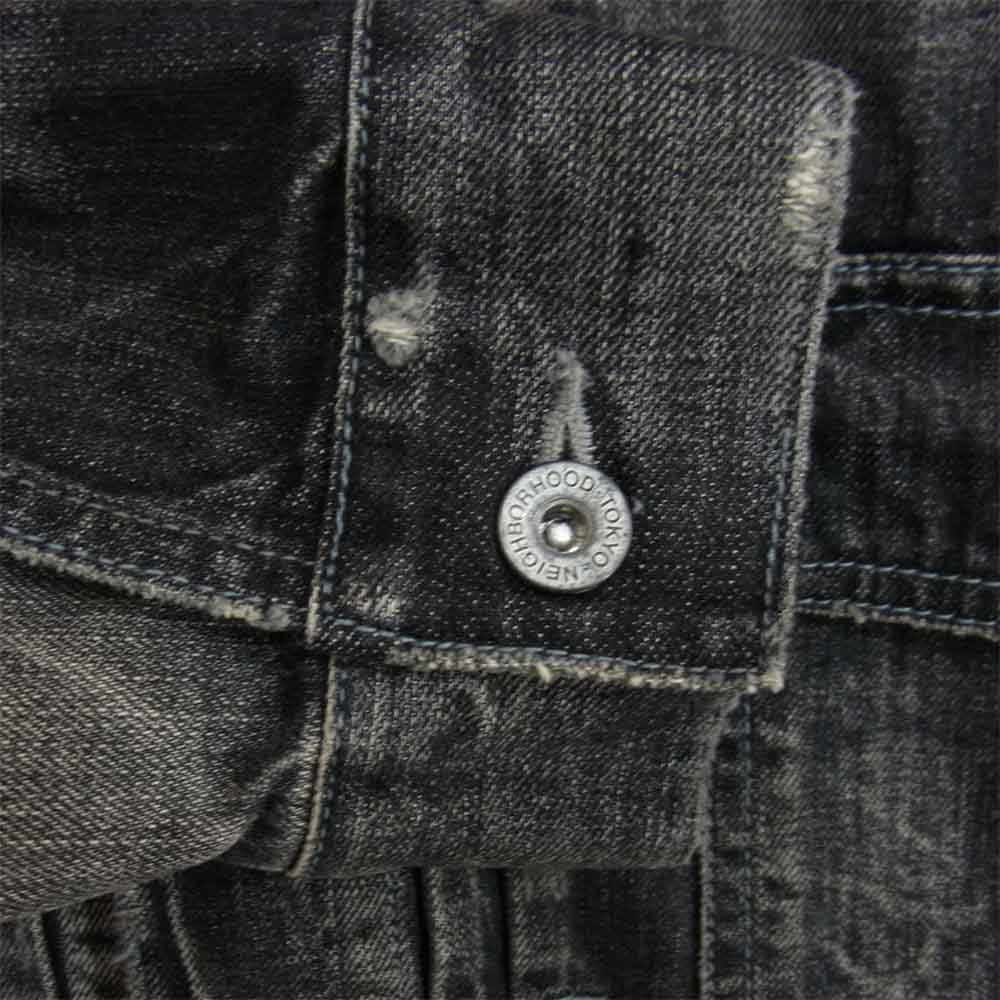 NEIGHBORHOOD ネイバーフッド 21SS 211XBNH-JKM02 SAVAGE STOCKMAN TYPE-A C-JKT サベージ加工 デニム ジャケット ブラック ブラック系 M【新古品】【未使用】【中古】