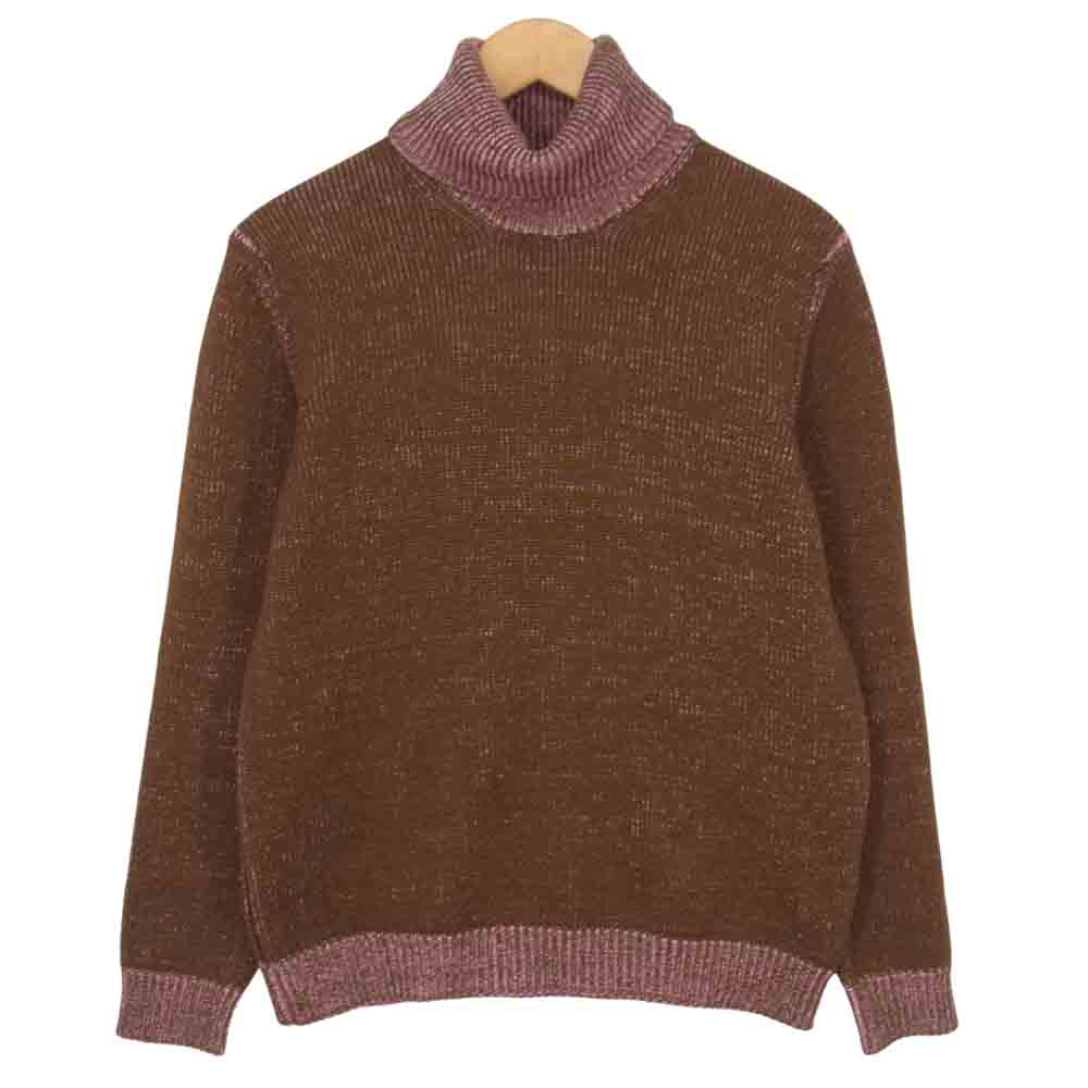 ROBERTO COLLINA ロベルトコリーナ イタリア製 メリノウール タートルネック ニット ブラウン ブラウン系 48【中古】