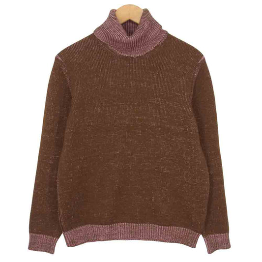 ROBERTO COLLINA ロベルトコリーナ イタリア製 メリノウール タートルネック ニット ブラウン ブラウン系 48【中古】