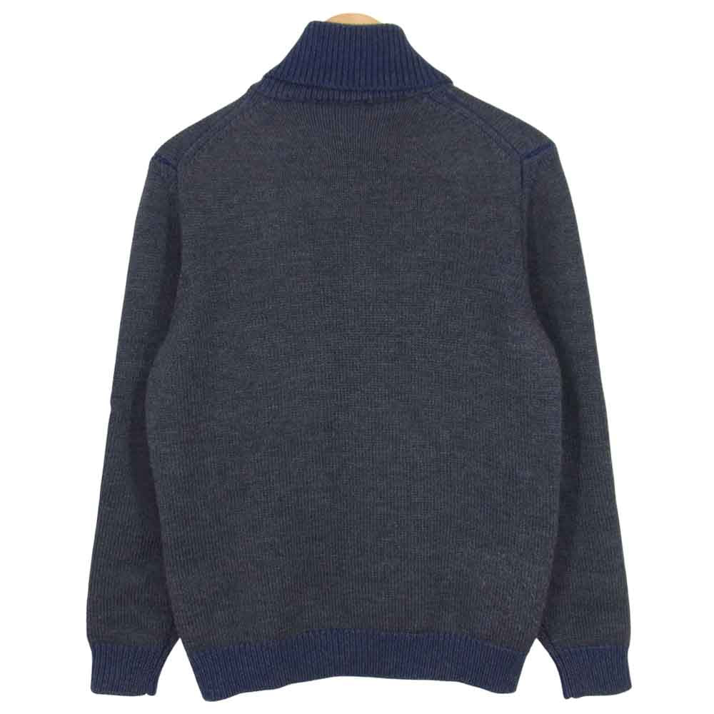 ROBERTO COLLINA ロベルトコリーナ イタリア製 メリノウール タートルネック ニット ネイビー ネイビー系 48【中古】