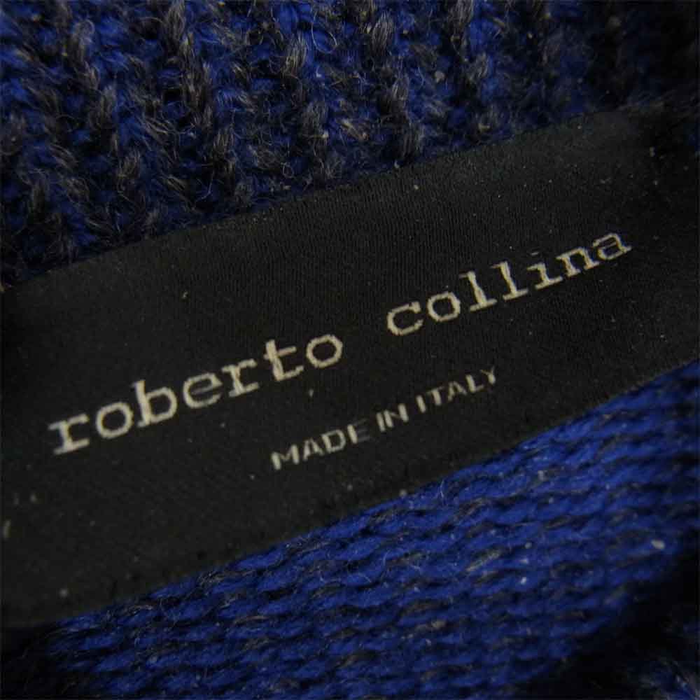 ROBERTO COLLINA ロベルトコリーナ イタリア製 メリノウール タートルネック ニット ネイビー ネイビー系 48【中古】