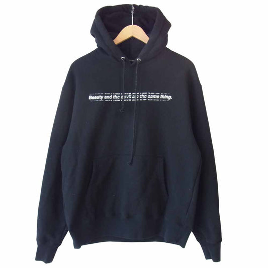 マインデニム 20AW 2011-6001-99-L2 Lettered Print Hoodie レタード プリント フーディー パーカー ブラック系 L【中古】