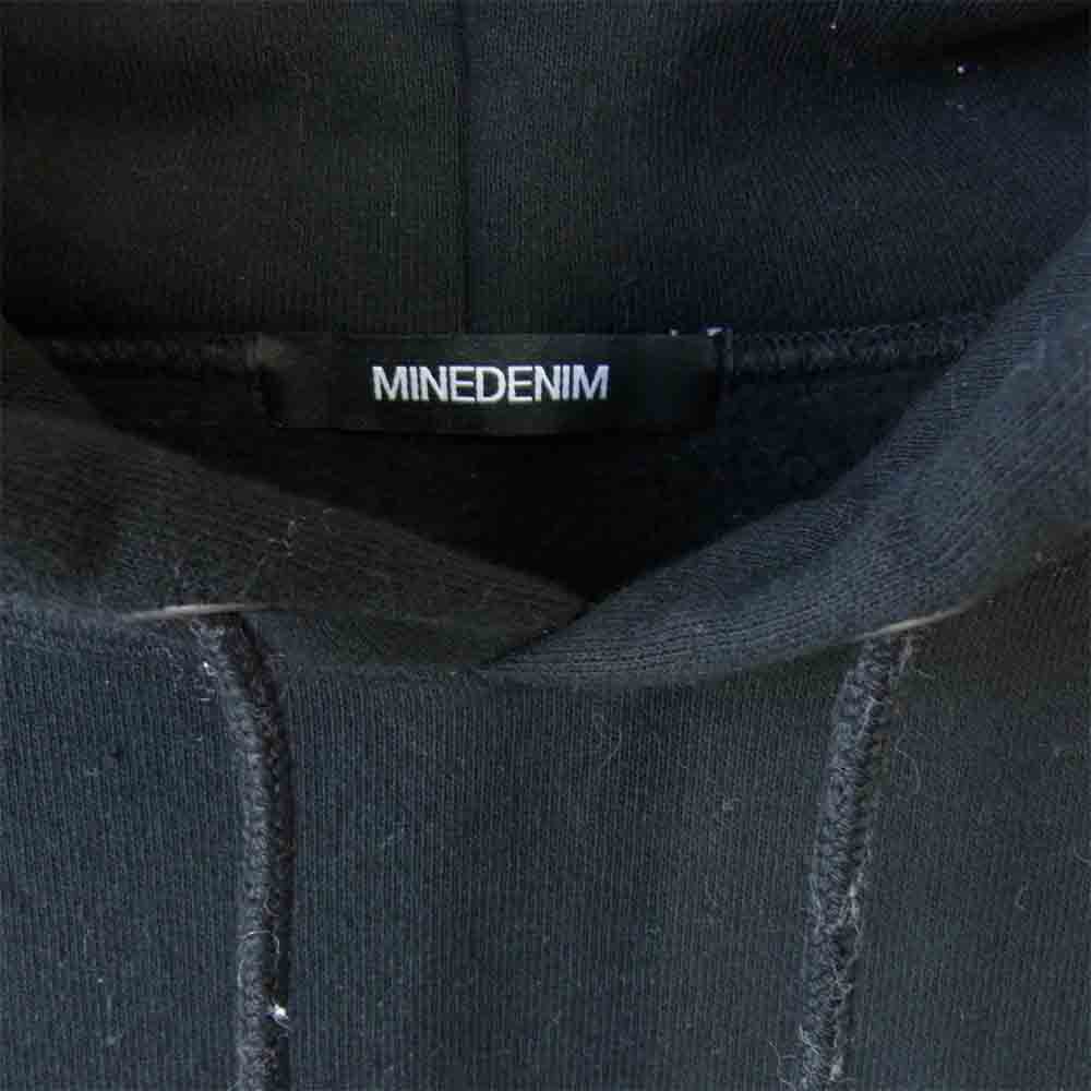 マインデニム 20AW 2011-6001-99-L2 Lettered Print Hoodie レタード プリント フーディー パーカー ブラック系 L【中古】