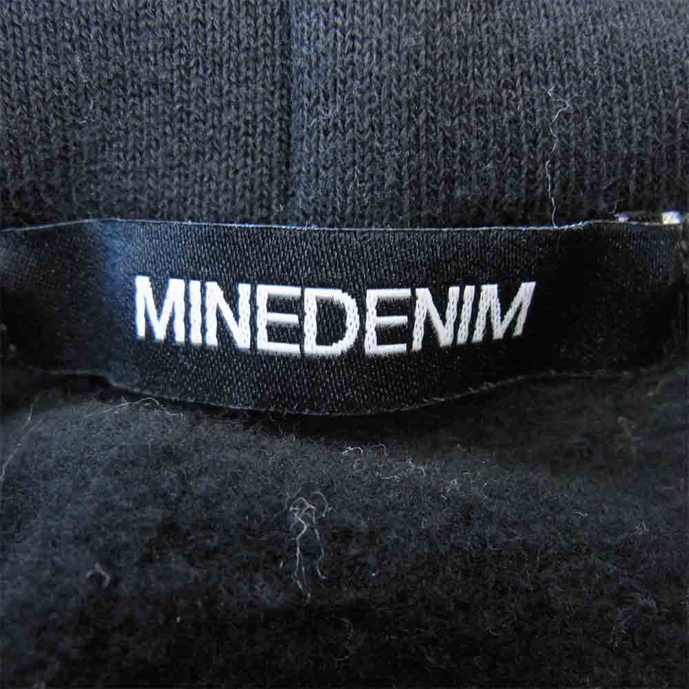 マインデニム 20AW 2011-6001-99-L2 Lettered Print Hoodie レタード プリント フーディー パーカー ブラック系 L【中古】