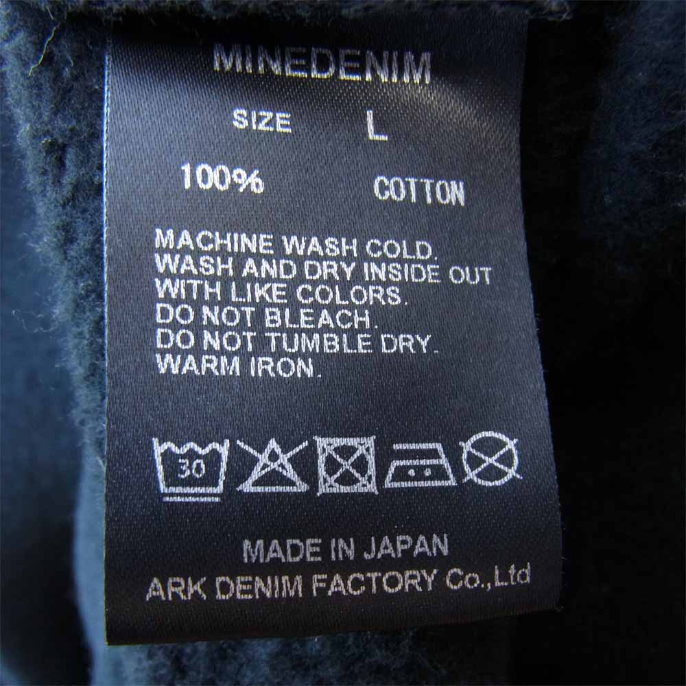 マインデニム 20AW 2011-6001-99-L2 Lettered Print Hoodie レタード プリント フーディー パーカー ブラック系 L【中古】