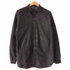 ISAMUKATAYAMA BACKLASH イサムカタヤマバックラッシュ B1872-08 イタリアンショルダー 0.6mm 製品染め レザー オーバーシャツ ブラック系 L【美品】【中古】