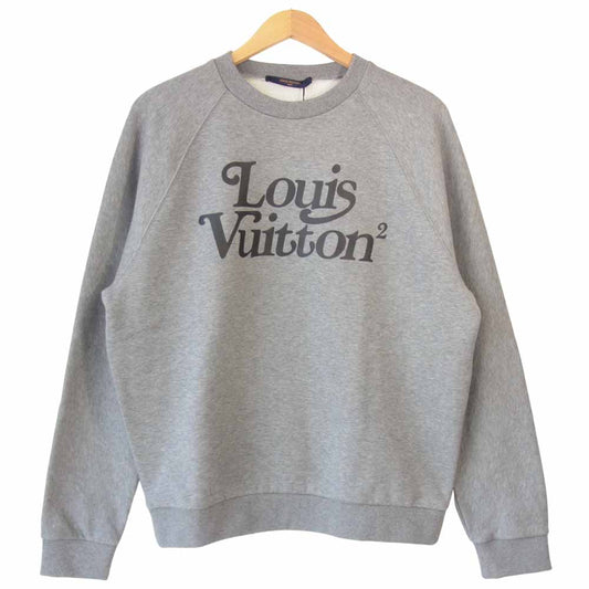 LOUIS VUITTON ルイ・ヴィトン 20AW 1A7X6Y × ニゴー NIGO SQUARED LV SWEATSHIRT スクエアード LV ロゴ プリントスウェット グレー系 S【新古品】【未使用】【中古】