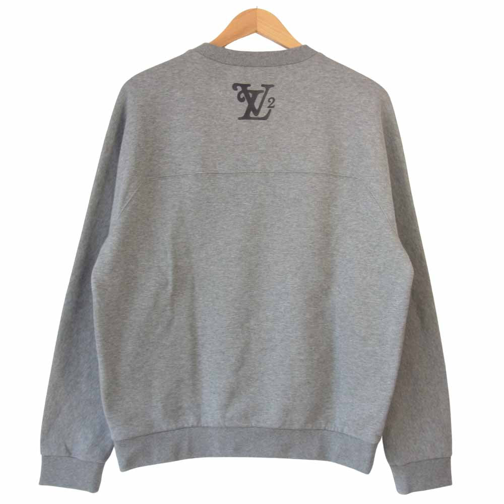 LOUIS VUITTON ルイ・ヴィトン 20AW 1A7X6Y × ニゴー NIGO SQUARED LV SWEATSHIRT スクエアード LV ロゴ プリントスウェット グレー系 S【新古品】【未使用】【中古】