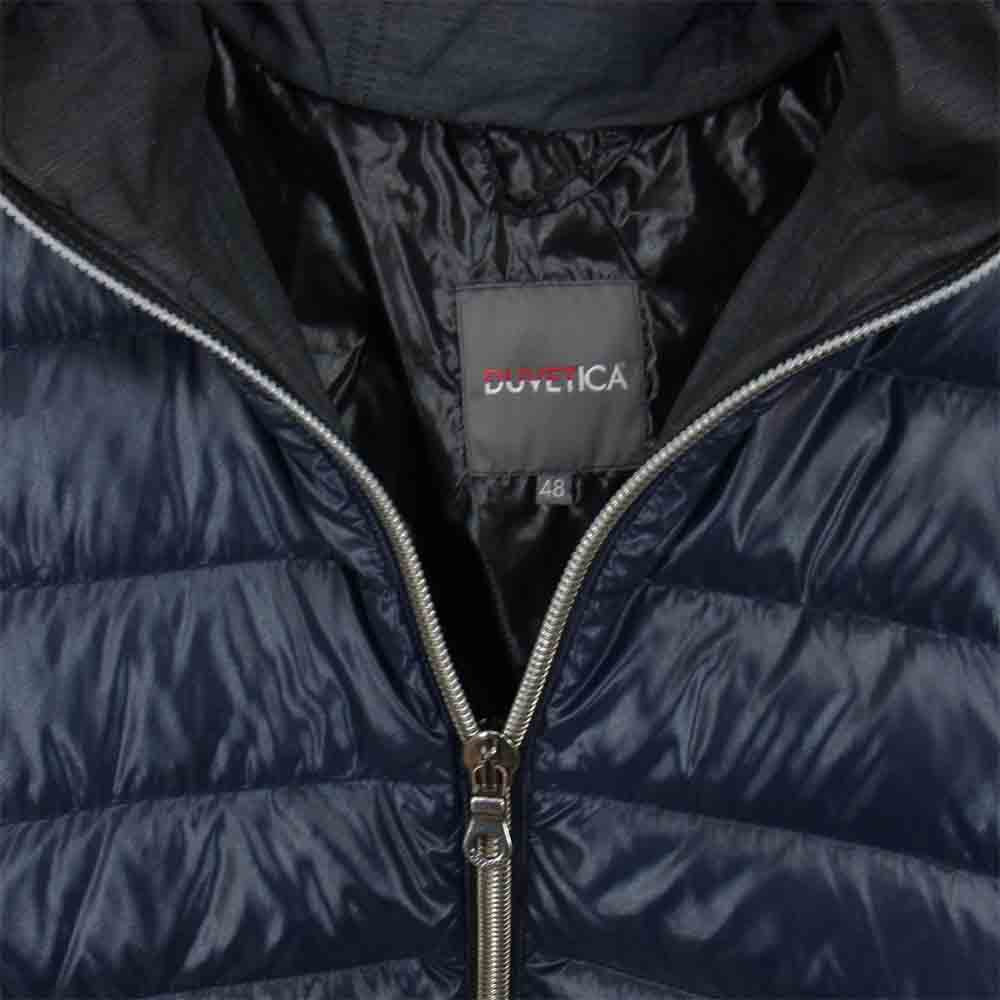DUVETICA デュベティカ フードライン入り ダウンジャケット ダークネイビー系 48【中古】