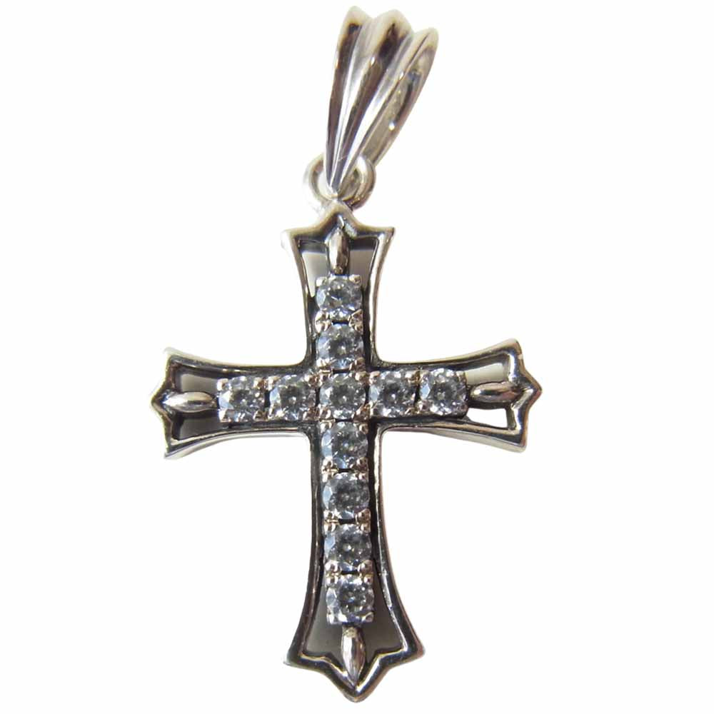 Justin Davis ジャスティンデイビス SPJ435 VICE VERSA ヴァイス ヴァーサ クロス ペンダント トップ シルバー系【美品】【中古】