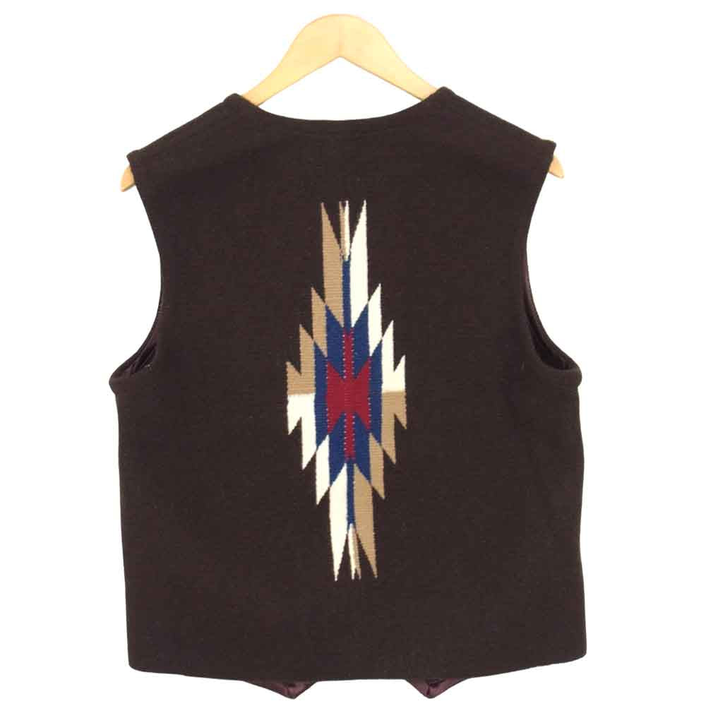 ORTEGA オルテガ CHIMAYO N.M. チマヨ ネイティブ ウール ベスト ブラウン系 42【美品】【中古】